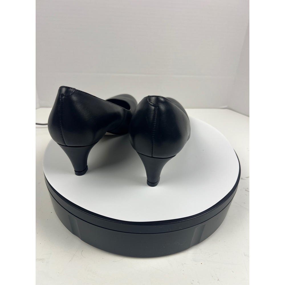Walking Cradles Womens Black Leather Pumps 7.5 Wide Arch Support Comfort Heel - Picture 7 of 17